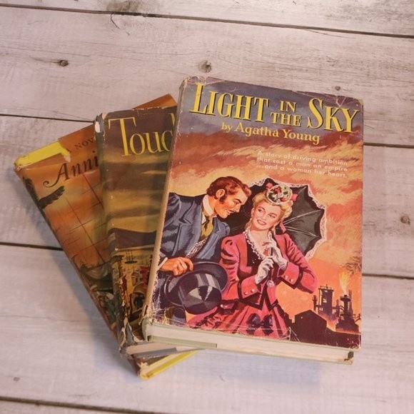 Vintage Book Bundle Book Stack Home Staging Decorative Old Books Instant Library - Picture 4 of 11